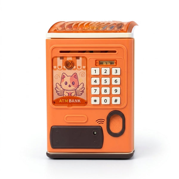 Fingerprint Money Bank for Kids, ATM Style Piggy Bank with Password