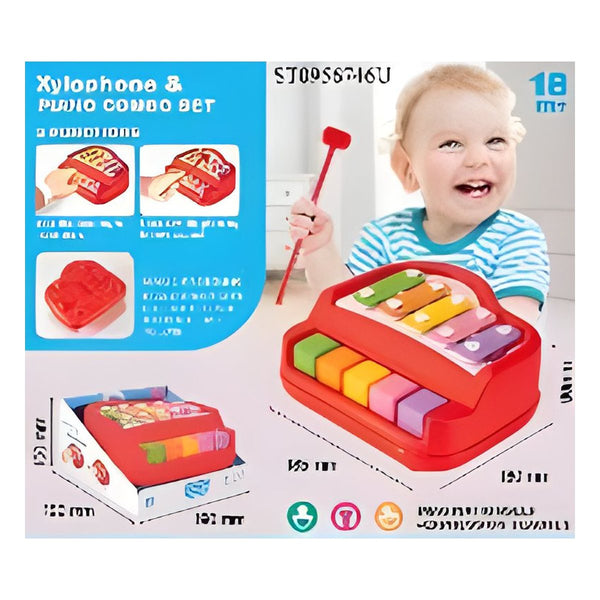 2 in 1 Xylophone and Piano Toy for Babies and Toddlers